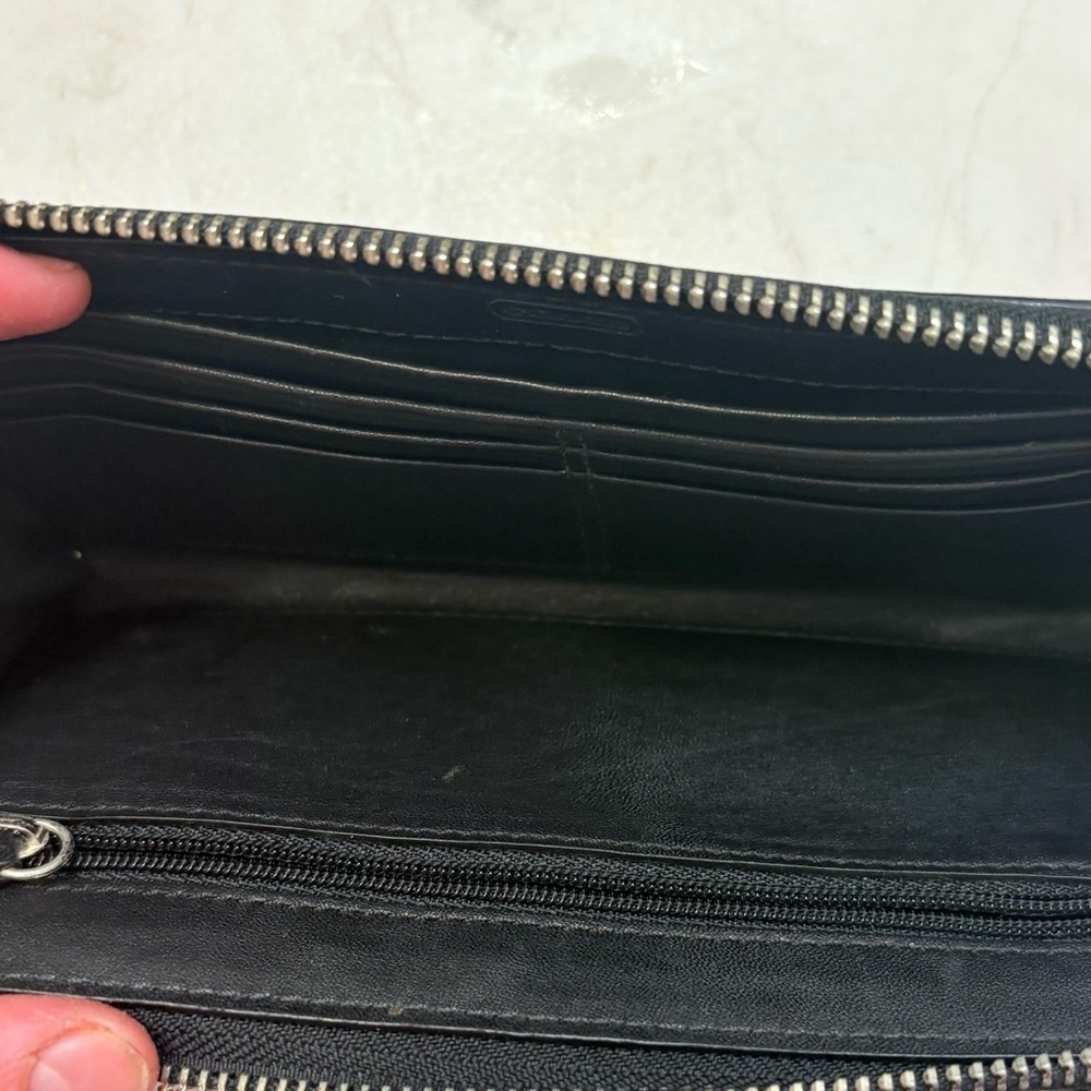Coach poppy black red plaid wristlet wallet clutch - Picture 6 of 6